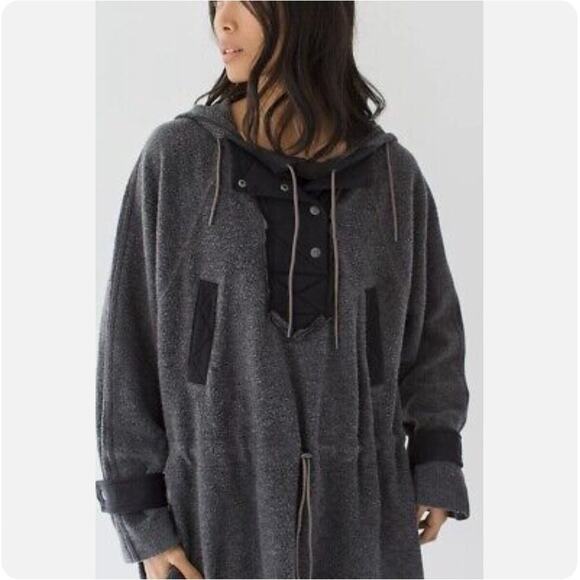 Free People We The Free Sadie Surplus Knit Jacket Gray/Black - Small - NWT - Picture 3 of 10